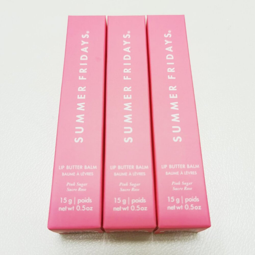 3pcs( Pink Sugar ) Summer Fridays Lip Butter Balm Conditioning Lip New With box